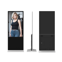 Kiosque numérique vertical portable, écran LCD BOE 49 pouces 1080P FHD, Android 10, 2 Go, 32 Go, CMS à distance, animation pour magasin de détail