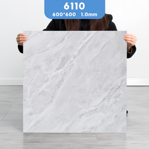Carreaux de marbre bon marché Autocollants en PVC Autocollants pour mur et sol en marbre Rouleaux épais et imperméables Autocollant de sol auto-adhésif pratique - Product Image 4