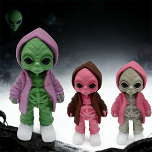 Rukioo Portable 63mm-3 Zinc Alloy & Plastic Alien Design <b>Herb</b> <b>Grinder</b> for Tobacco & Spice - Product Image 2