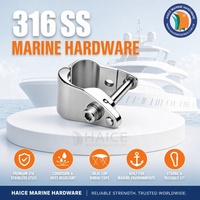 Support de fixation articulé en acier inoxydable 316 pour bimini marin, glissière à mâchoires pour tube de 1 pouce, accessoires de quincaillerie pour bateaux et yachts