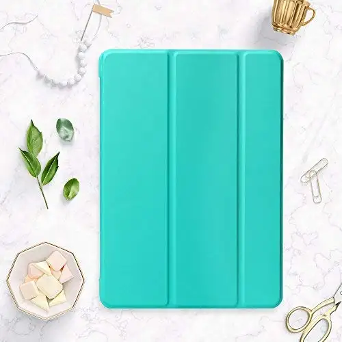 Case New iPad 9.7 2018 - Slim Lightweight Smart Shell Stand Smart Cover With Soft PU Leather For ipad 9.7 2018