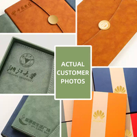 Cuaderno de Cuero A5 Personalizado con Juego de Bolígrafos de Regalo, Logotipo Grabado Personalizado, Agenda de Negocios, Papelería Profesional