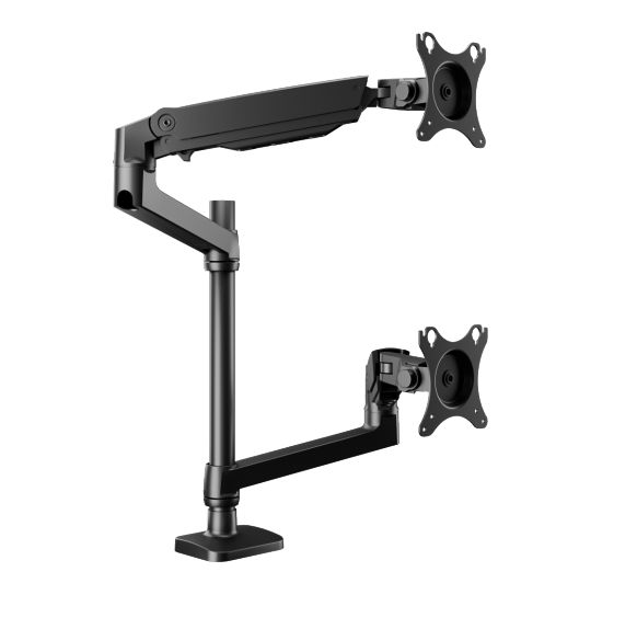 Kesino New Design Premium Aluminum Heavy Duty Monitor Arm Single Desktop Mounting Bracket Gas Spring Adjustable Monitor Stand