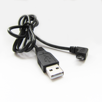 Oem Kabel Data Mikro Usb Tipe B, Kabel Data Mikro USB Sudut Kanan Android V8 5 Pin B 3M 90 Derajat