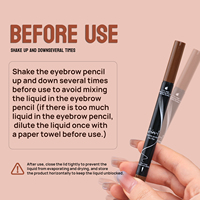 Crayon pour les yeux noir à double embout à quatre pointes, crayon pour les sourcils imperméable, microblading, crayon pour les sourcils longue durée, marque privée