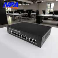 POE Switch 100Mbps 8 PoE Port 2 Uplink 120W AI Watchdog Perlindungan Petir Power Over Ethernet untuk Kamera IP Komputer 1028PE
