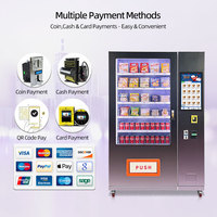 Distributeur automatique réfrigéré à écran tactile pour snacks et boissons, gestion basée sur le cloud, distributeur automatique de boissons
