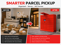 Casier de stockage intelligent pour colis, extérieur, haute qualité, 24h/24, multi-styles, personnalisable, pour la récupération