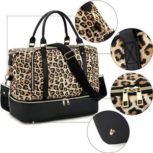Bolso de noche para mujer, bolsa de viaje de fin de semana, con compartimiento para zapatos, aseo personal, aprobado por <span class=keywords><strong>vuelo</strong></span> - Product Image 6