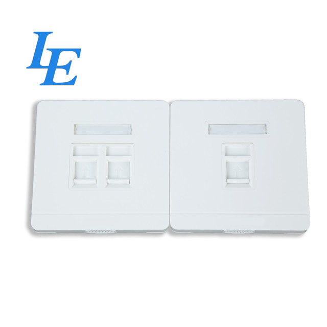 Competitive price wall Outlet Data keystone with 1 2 Ports 86*86mm Type Network Faceplate