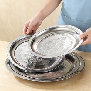 Assiette Ronde Épaisse de 28-70 <span class=keywords><strong>cm</strong></span> pour Hôtels, Dorée/Argentée, Plate, pour Servir Raisins et Légumes – Vente en Gros - Product Image 4