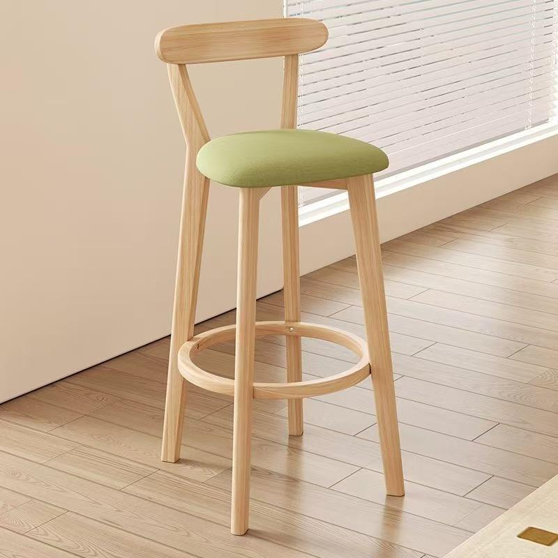 With green color and wooden color frame