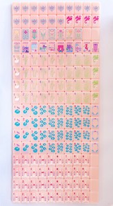 Set da 160 Pezzi di Mahjong Americano Pieghevole in Acrilico Rosa Chic Parigino, Ecologico e Durevole per Uso Interno e Regalo di Pasqua - Product Image 5