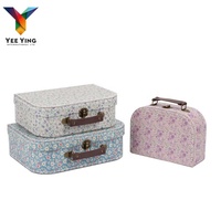 Vintage Noël Mini Couleur Papier Imprimé Enfants Cadeau En Carton Rétro Valise Bonbons Boîte À Outils Pour Enfants