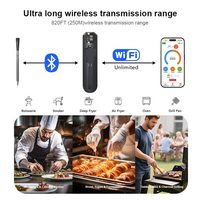 Thermomètre à viande sans fil pour rôtir et faire du barbecue, avec écran LCD, sonde IP67 de 130 mm, pour usage domestique