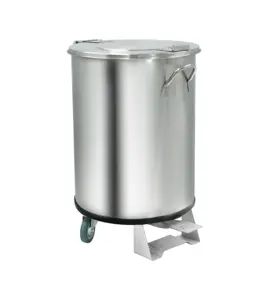 厨房二手垃圾桶户外容器垃圾桶户外踏板垃圾桶50L滚动盖