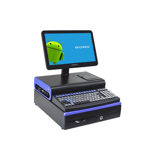 Màn hình kép cảm ứng <span class=keywords><strong>POS</strong></span> hệ thống cửa sổ tất cả-trong-một máy, tích hợp máy in và quét mô-đun tiền mặt đăng ký - Product Image 1