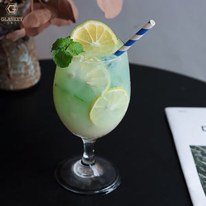 Copa de vino de cristal transparente sin plomo de 14 oz con copa de agua para Banquete de tallo largo para uso en restaurante Apto para lavavajillas - Product Image 5