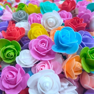 Cabezas de Flores Artificiales de Espuma al por Mayor, Flores Baratas, 100 Piezas/Juego, Decoración para Oso de Peluche/Vestido/Hogar/Fiesta/Boda - Product Image 2