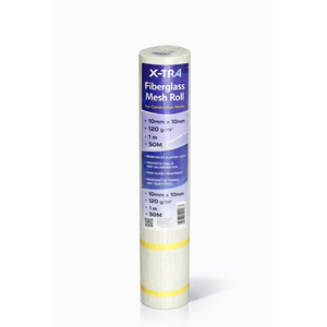 Rouleau de treillis en fibre de verre 10x10mm 120gsm 50m Treillis de renforcement de façade haute résistance X-TRA - Product Image 1