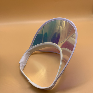 Fabricants Chapeau de soleil d'été en PVC unisexe avec visière <span class=keywords><strong>holographique</strong></span> et protection UV - Product Image 6