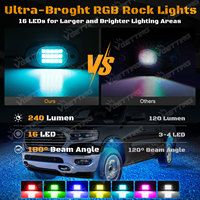Kit d'éclairage LED RGB pour voiture, contrôle par application, étanche IP68, éclairage néon sous châssis pour camion, SUV, VTT, UTV, éclairage de châssis tout-terrain
