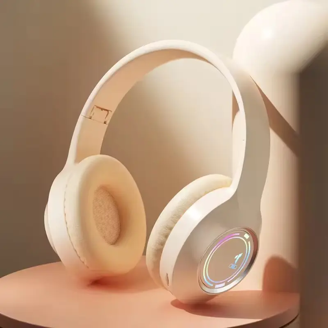 RGB M3 Foldable Gaming Headset Over-Ear BT Wireless Stereo Earphones ANC Noise-Cancelling Sports Headphones LED Lights