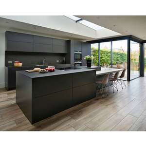 Muebles Modernos para el Hogar, Gabinetes de Cocina de Madera Maciza Listos para Armar, Diseños de Almacenamiento para Despensa, MDF, Laminado de Mármol, Incluye Grifo y Bisagras - Product Image 1