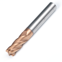 Fraise en carbure à alimentation élevée à 4 cannelures et matrice TiSiN + X Coated CNC Milling Cutter 50HRC 55HRC 65HRC OEM Support personnalisé