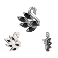 Siap untuk dikirim G23 Titanium perhiasan halus tindik Helix anting Labret terbaru 16G benang Internal telinga atas cincin hidung grosir