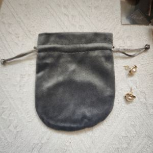 ODM Custom Logo Printed Cotton Velvet Jewelry Bag Soft Velvet Gift Packaging <b>Drawstring</b> <b>Pouch</b> Dust Gift Cosmetic Packaging Bag - Product Image 6