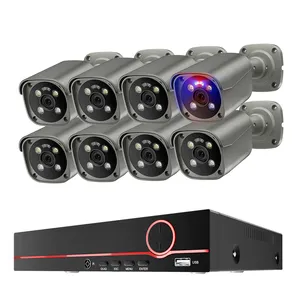 Two-Way Audio Recording 4K Poe Security Camera System 8CH 8Mp Cctv Ip Security Camera Poe Kit Night Vision