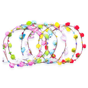 Rifornimenti del partito light up led corone di fiori di nuovo anno Di Natale carino LED fasce del fiore per i bambini e per adulti - Product Image 4