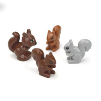 Bloques de Construcción de Plástico de Ardillas Virales, Figuras de Animales, Juguete de Construcción de Paisajes Forestales DIY, Accesorio de Ladrillos para Modelismo, para Mayores de 14 Años