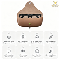 Lunettes Intelligentes MT5-Ultra AI avec Caméra 8MP, Traduction IA en Temps Réel, Musique, Transmission Wi-Fi et Étui de Charge