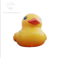 Canard géant gonflable en caoutchouc Grand canard jaune de dessin animé Canard gonflable de piscine sur l'eau pour événement