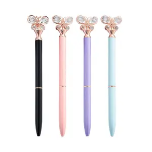 Hot Selling Student Office Stationery Writing Ballpoint Pen 1.0mm Bullet Butterfly Ballpoint Pen