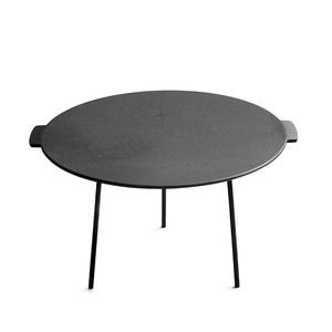 18 "Gietijzeren Kampvuur Bakplaat Ronde Ijzeren Pan, Draagbare Grill Met 3 Afneembare Poten Voor Buiten Bbq Koken, Grillen En Frituren - Product Image 1