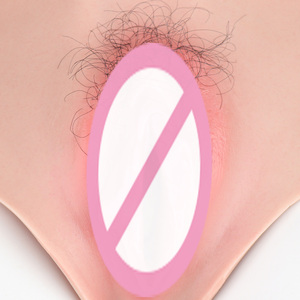 Panties <span class=keywords><strong>de</strong></span> Silicona FAAK con Canal Insertable <span class=keywords><strong>de</strong></span> 5 Pulgadas <span class=keywords><strong>de</strong></span> Profundidad, Vulva Realista y Vello Púbico, para Travestis y Crossdressers - Product Image 4