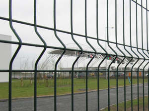 Clôture en treillis métallique 3D pour extérieur avec revêtement en PVC galvanisé, design écologique pour la sécurité du jardin - Inclut - Product Image 5