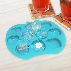 Apple Silicone lce moule de qualité alimentaire moule congélateur facile à libérer Flexible <span class=keywords><strong>bac</strong></span> à glaçons pour la vente en gros par usine de qualité - Product Image 4