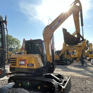 Excavadora Hidráulica Usada SANY SY60C de 6 Toneladas en Buen Estado, Miniexcavadora Sy60 con Accesorios Personalizados a Buen Precio - Product Image 2