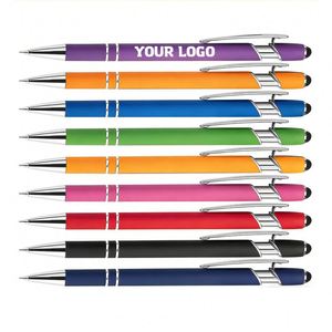 Stylo bille en métal jaune 1,0 mm avec logo personnalisé, cadeau promotionnel d'affaires exquis, nouveauté orange, encre noire, style plume sportive - Product Image 1