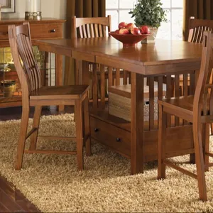 Sıcak satış yemek odası mobilyası rahat sırt katı ahşap taban deri kılıf yemek sandalyesi