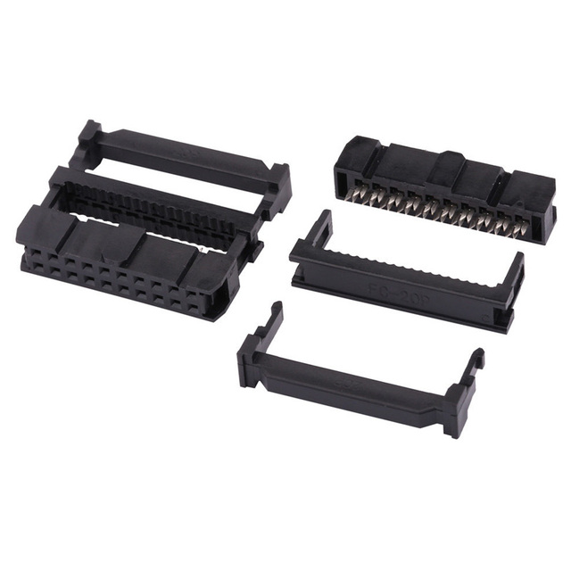 6 8 10 14 16 20 24 26 30 40 60 64 Pin 2.54mm Pitch Idc Connector 1.27mm Pitch Grey Flat Cable Assembly Ribbon Cable Plug/Socket