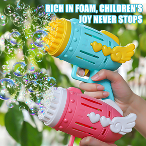 Venta al por mayor niños coloridos juguetes <span class=keywords><strong>de</strong></span> <span class=keywords><strong>burbujas</strong></span> 28 agujeros <span class=keywords><strong>de</strong></span> plástico eléctrico dispara agua pistola <span class=keywords><strong>de</strong></span> <span class=keywords><strong>burbujas</strong></span> <span class=keywords><strong>de</strong></span> juguete - Product Image 3