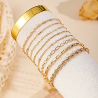 Cadenas PVD chapadas en oro de 18 quilates, cadena de cuerda trenzada, pulseras, cadena a granel, hipoalergénica, resistente al agua, joyería sin deslustre