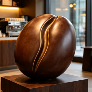 Escultura Artística de Fibra de Vidrio con Temática de Alimentos, Exhibición de Postres, Estatua de Grano de Café Personalizable para Cafetería - Product Image 4