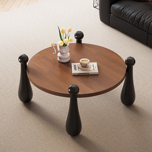 NKAHS Mid-Century Modern Solid Wood Movable Eco-Friendly <b>Coffee</b> <b>Table</b> Artistic Creative <b>Small</b> Living Room Furniture - Product Image 5