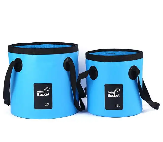 Multifunctional Outdoor Camping 9L 12L 20L Custom PVC Fish Car Wash Folding Water Bucket